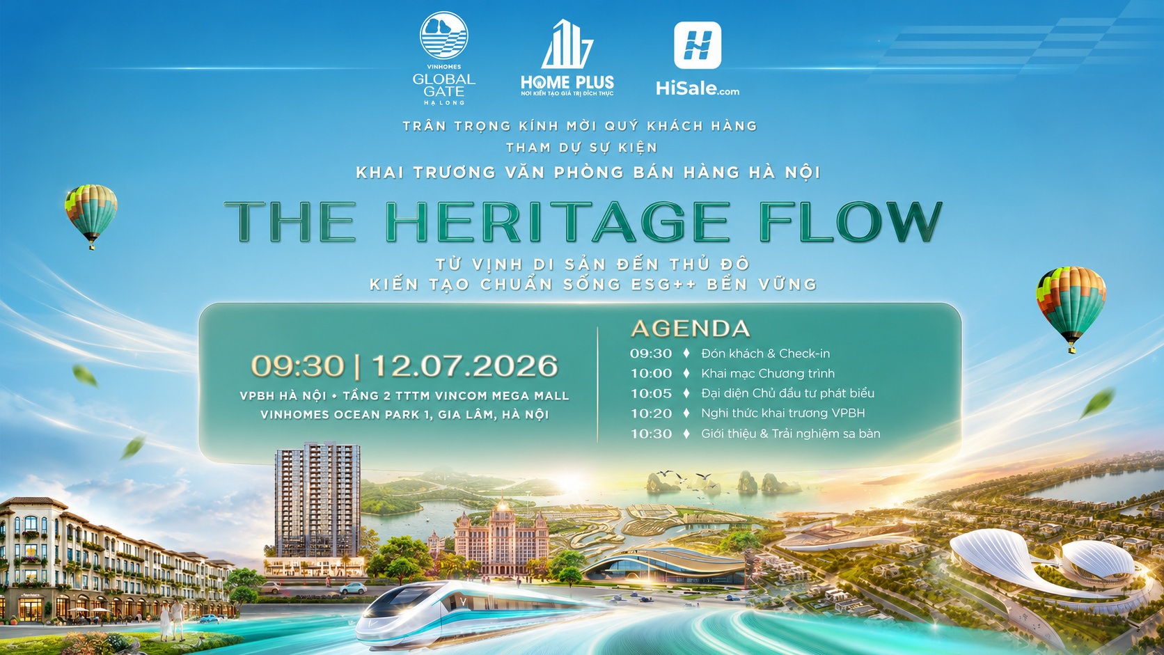 ✨ SỰ KIỆN KHAI TRƯƠNG VĂN PHÒNG BÁN HÀNG HÀ NỘI: THE HERITAGE FLOW – TỪ VỊNH DI SẢN ĐẾN THỦ ĐÔ
