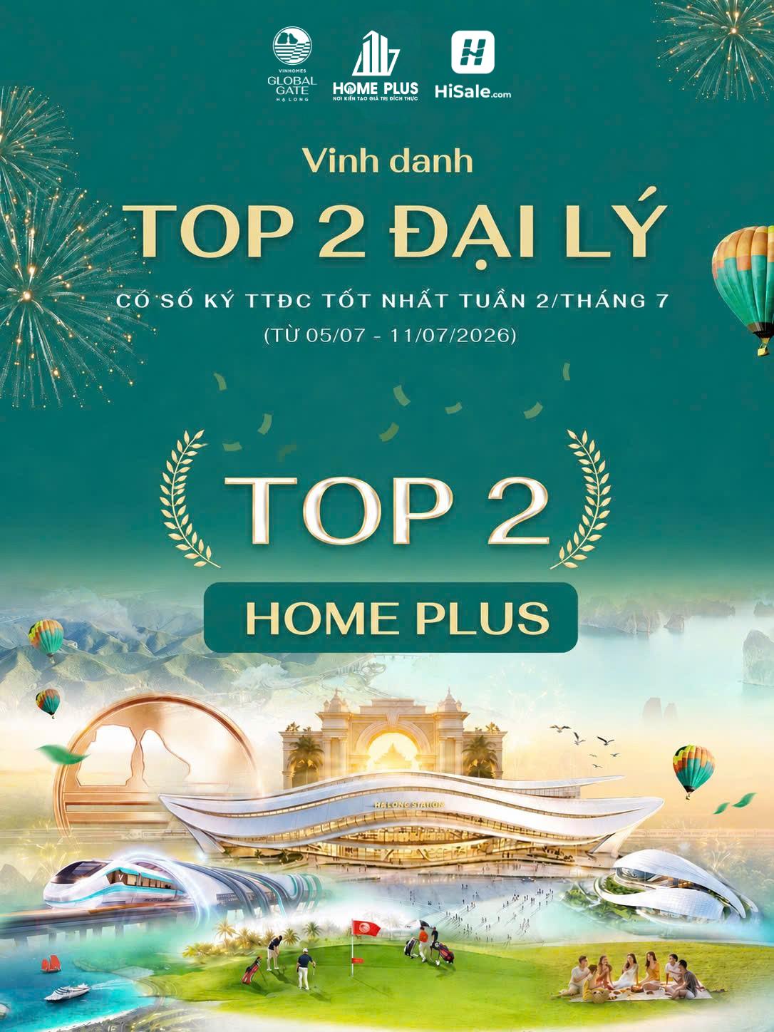 🏆 HOME PLUS TIẾP TỤC GIỮ VỮNG PHONG ĐỘ, LIÊN TỤC GÓP MẶT TRONG TOP ĐẠI LÝ DẪN ĐẦU TẠI VINHOMES GLOBAL GATE HẠ LONG 