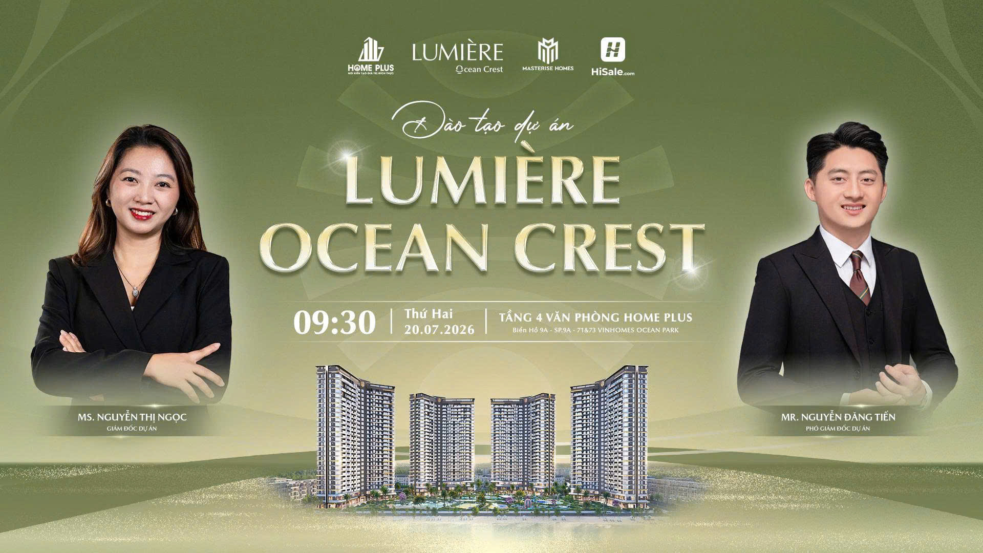 📣 THÔNG BÁO ĐÀO TẠO DỰ ÁN LUMIÈRE OCEAN CREST