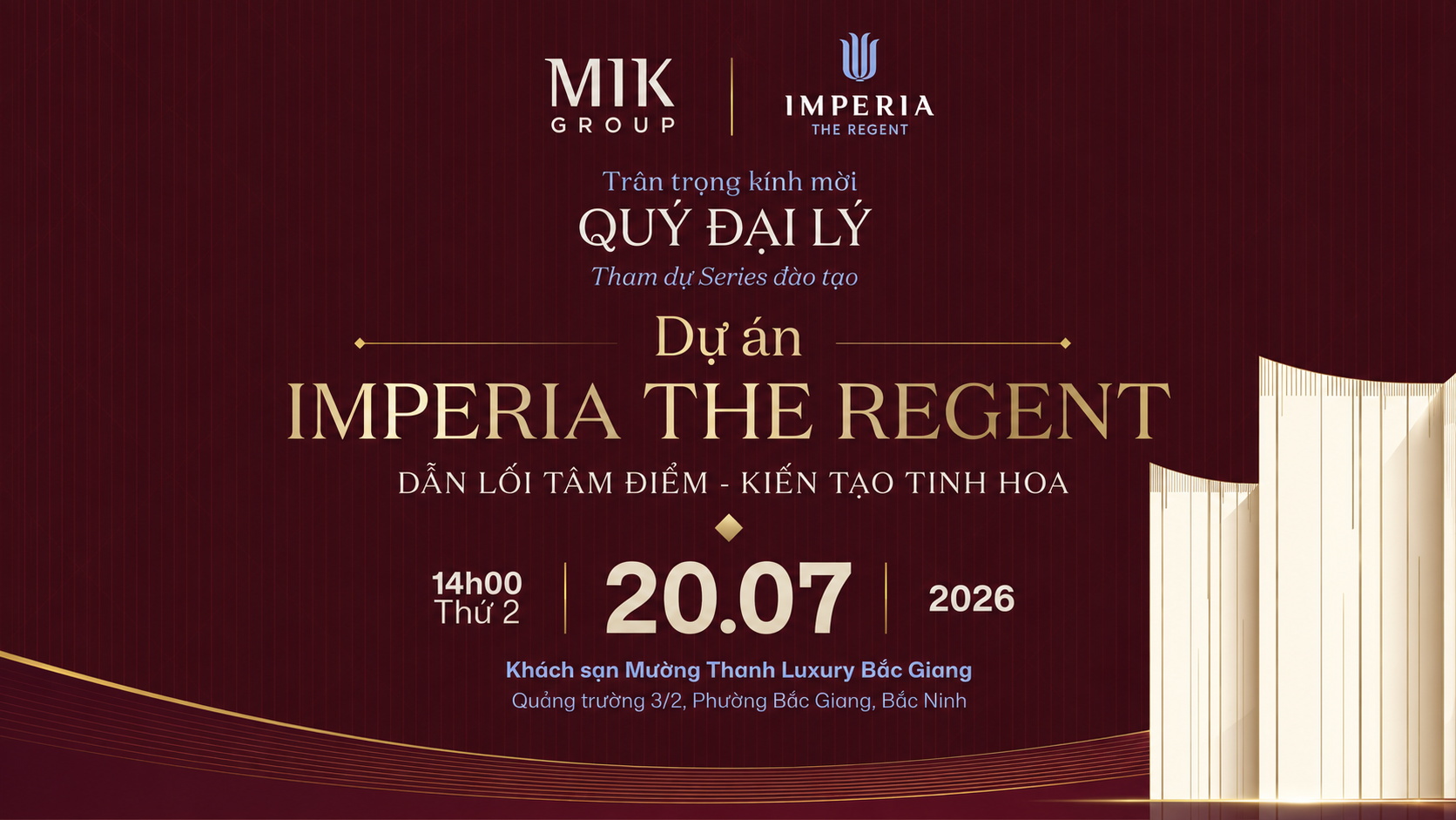 📣 [THÔNG BÁO] THAM GIA ĐÀO TẠO DỰ ÁN IMPERIA THE REGENT