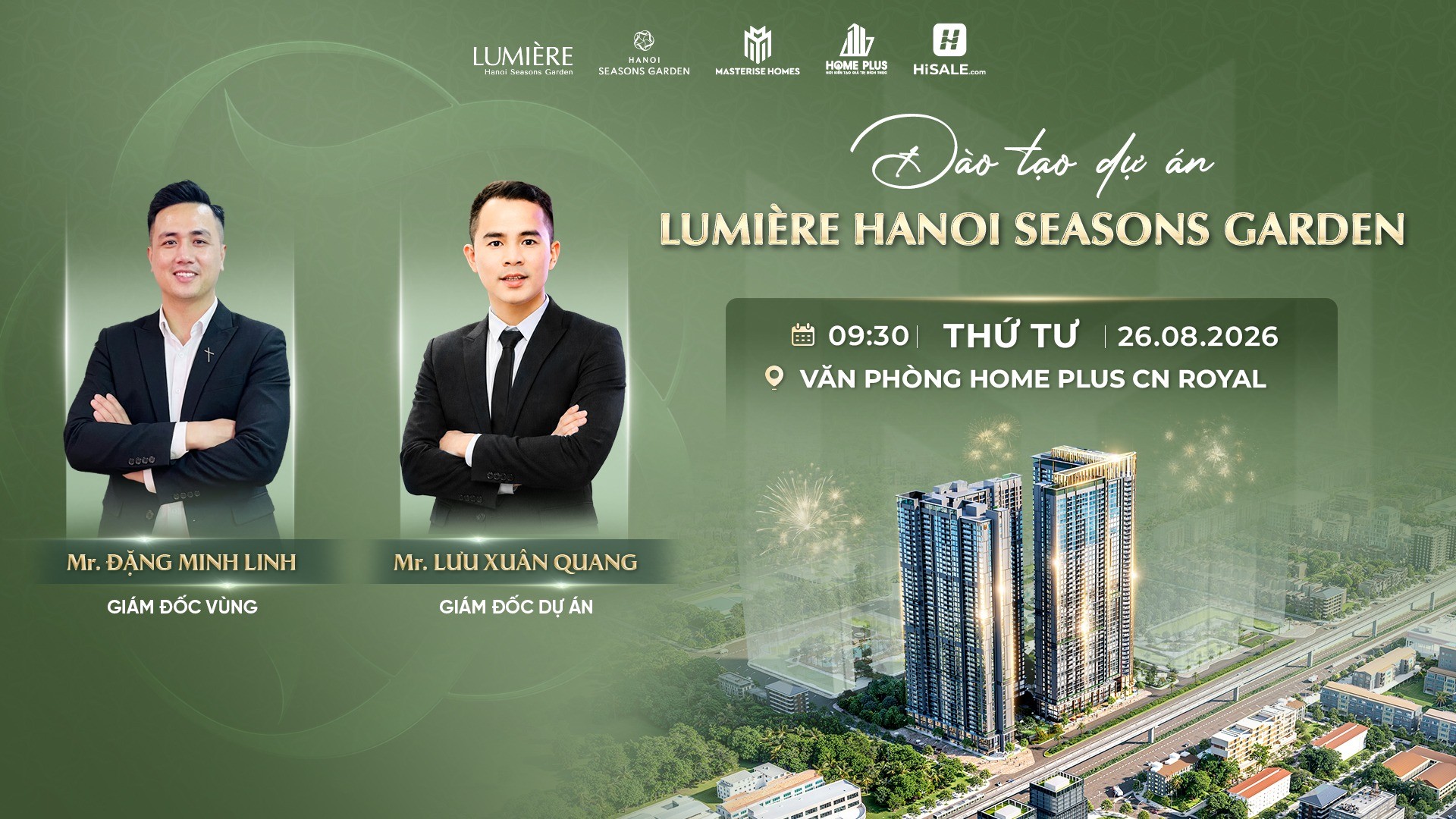 📣 THÔNG BÁO ĐÀO TẠO DỰ ÁN LUMIÈRE HANOI SEASONS GARDEN