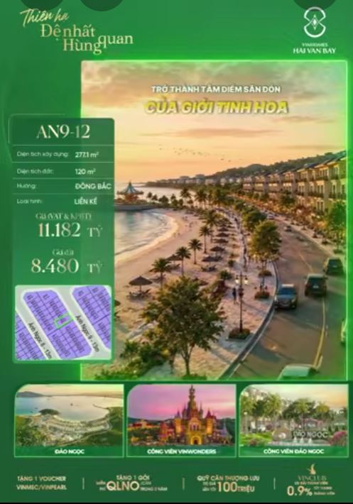 BEACH VILLAS AN9-12 - SIÊU PHẨM LIỀN KỀ XẺ KHE CỦA GIỚI TINH HOA | ĐẢO NGỌC