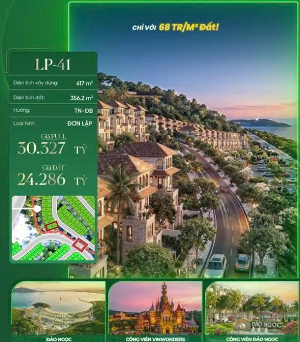 LP-41 – SIÊU PHẨM ĐƠN LẬP KẾ CẬN VINWONDERS - VIEW BIỂN ĐẮT GIÁ