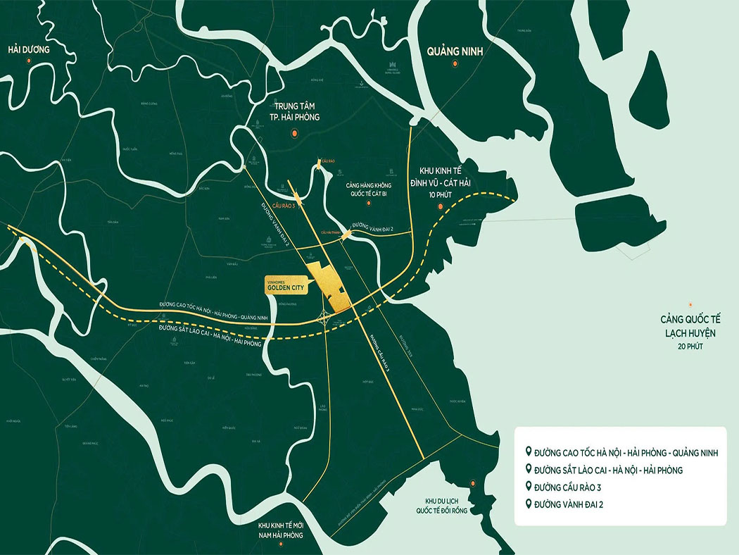Vị trí dự án VINHOMES GOLDEN CITY
