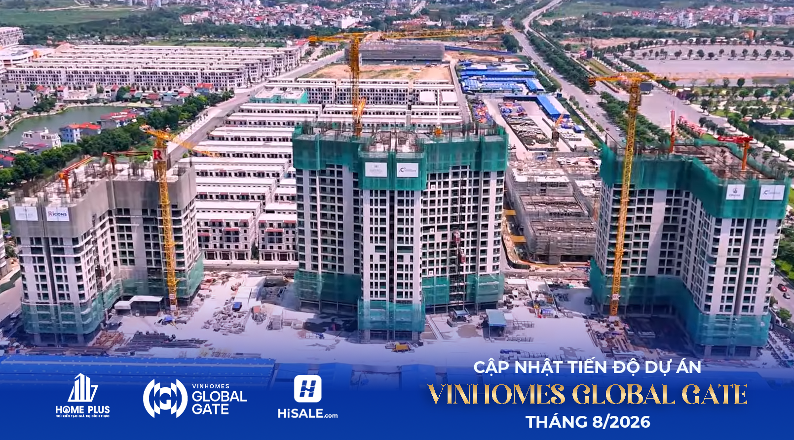 Tiến độ Global Gate Cổ Loa tháng 8/2026