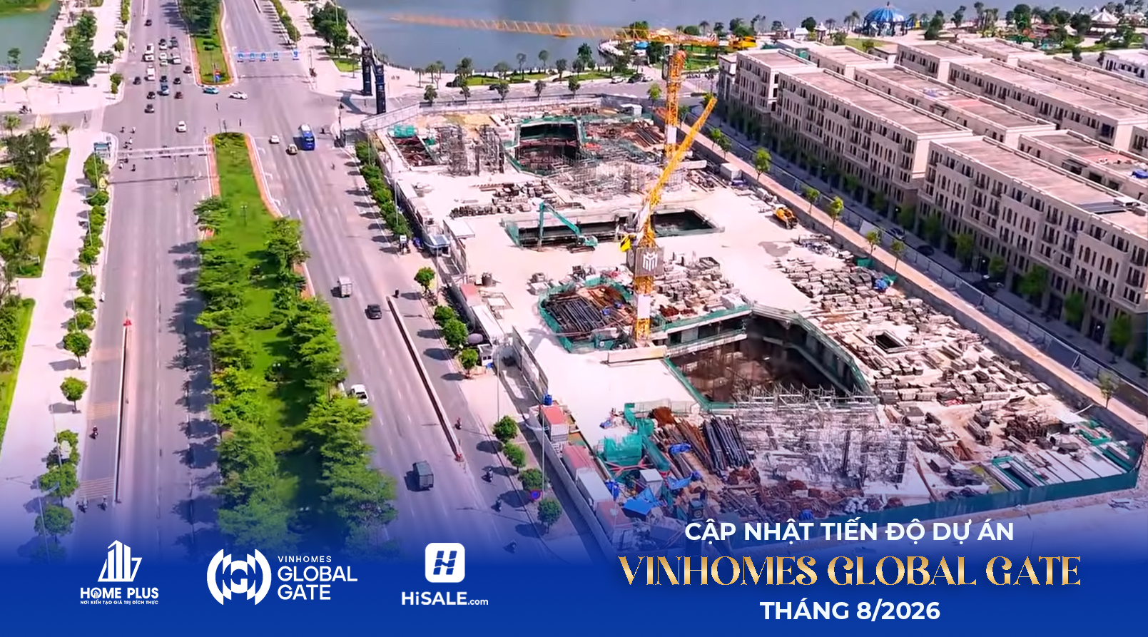 Tiến độ Global Gate Cổ Loa tháng 8/2026