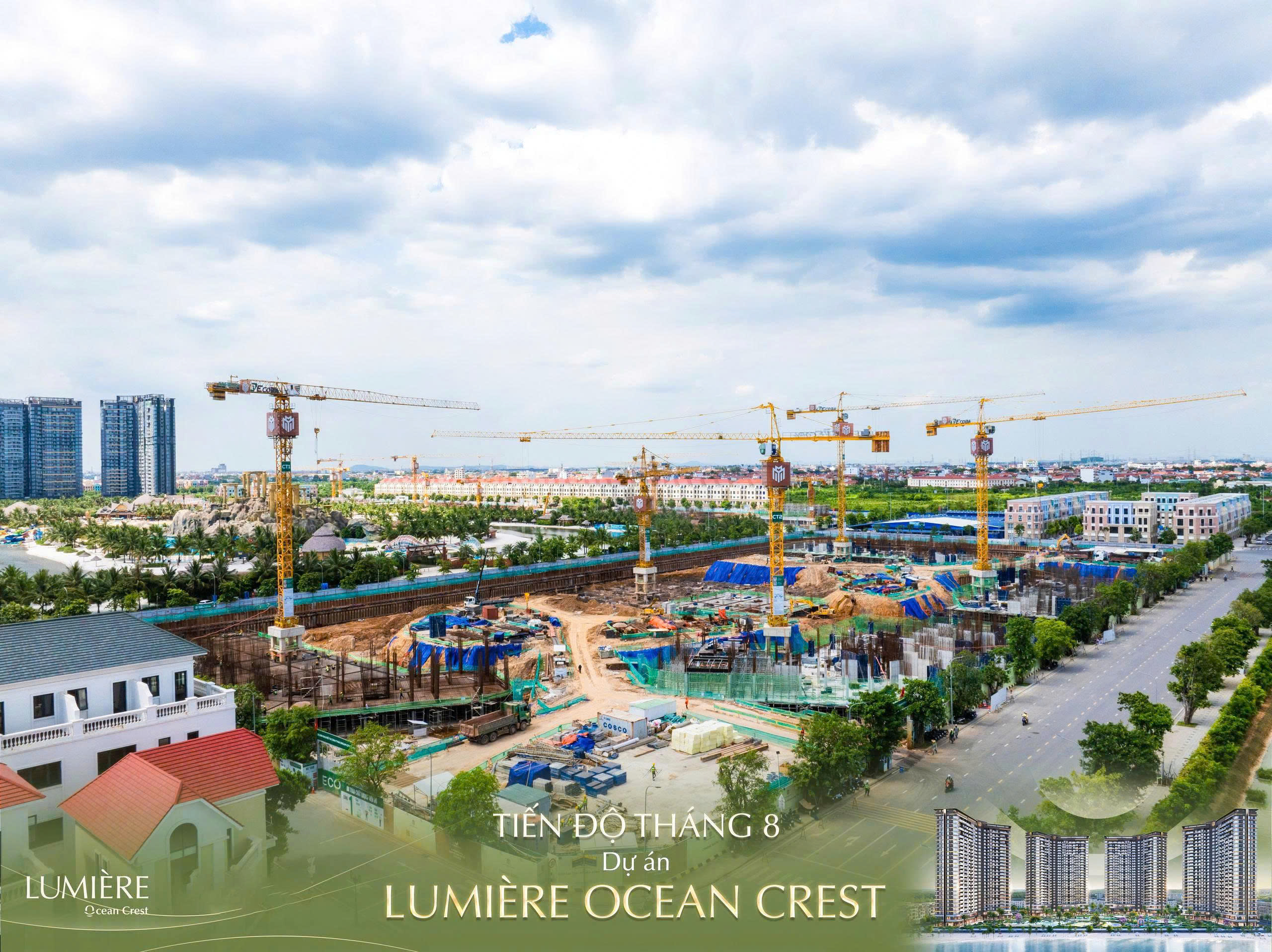 Tiến độ dự án Lumiere Ocean Crest tháng 8/2026