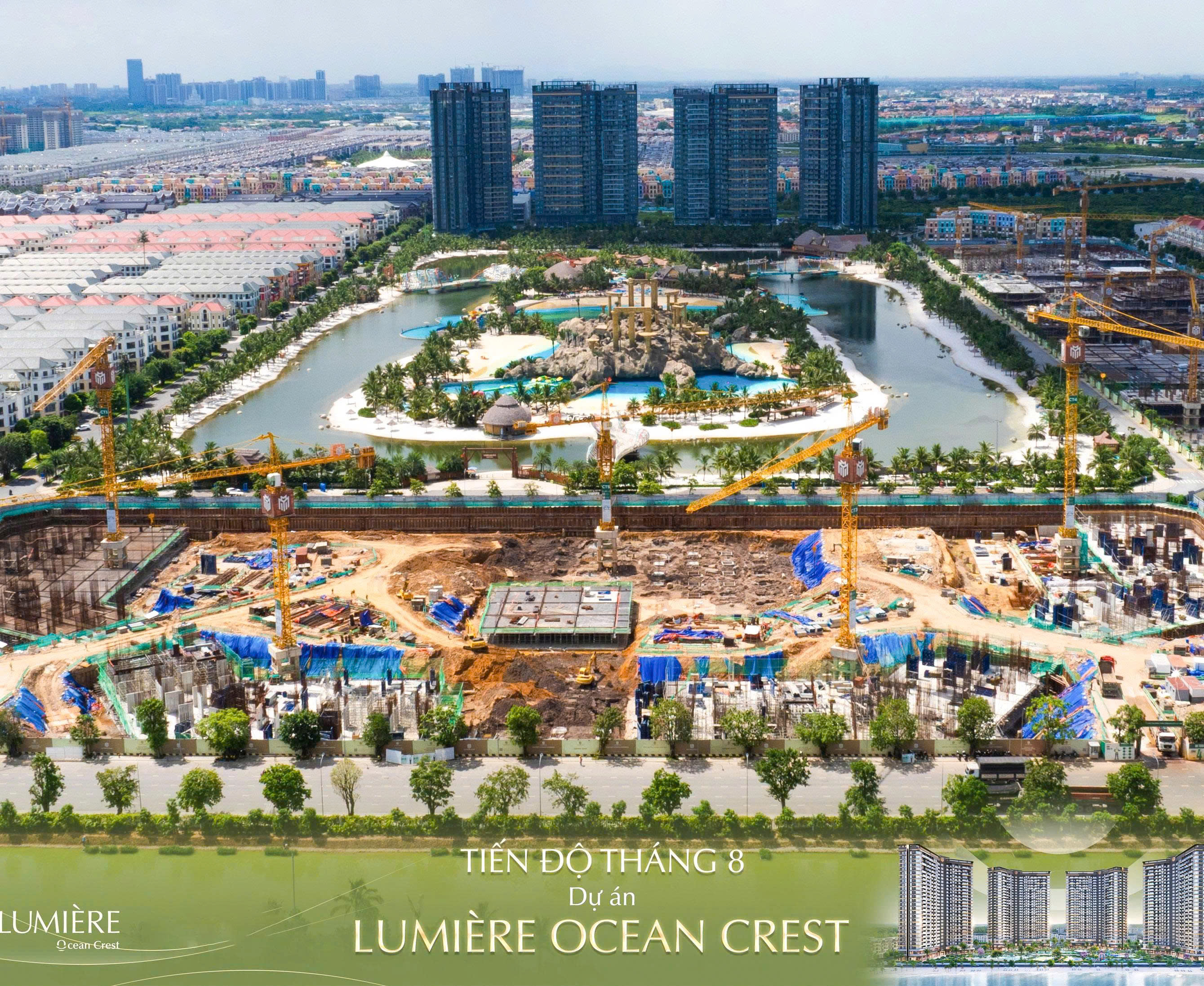 Tiến độ dự án Lumiere Ocean Crest tháng 8/2026