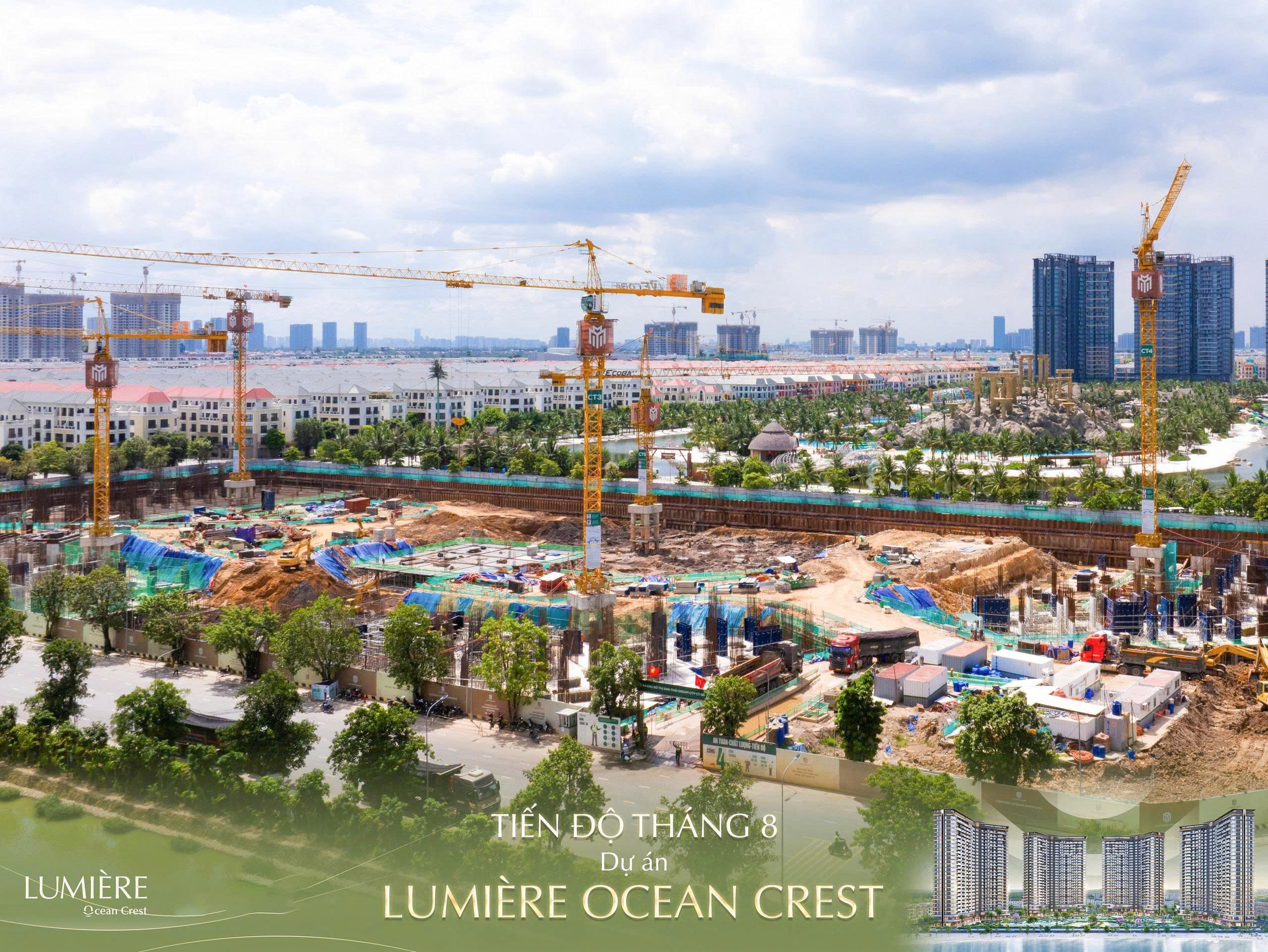 Tiến độ dự án Lumiere Ocean Crest tháng 8/2026