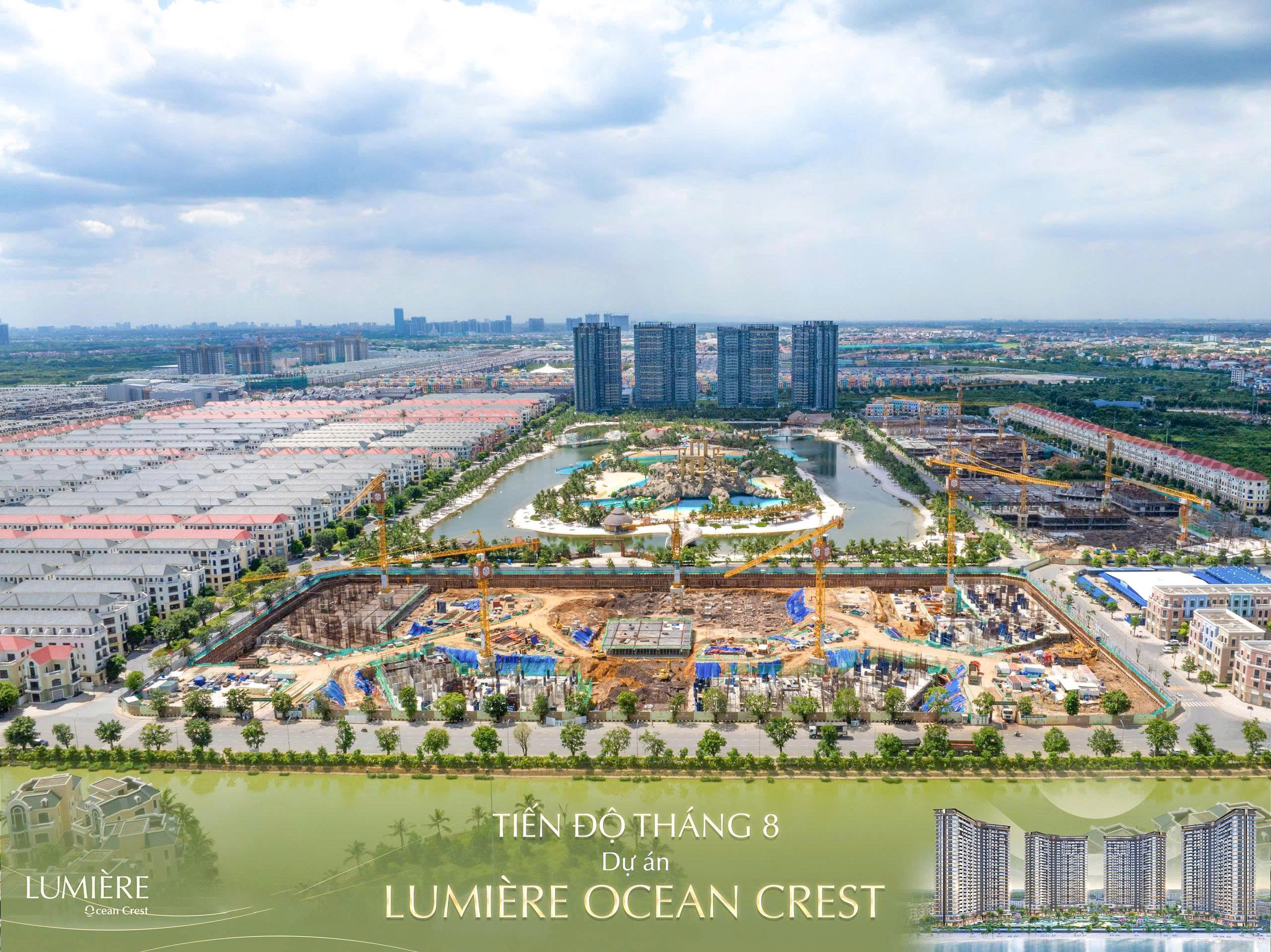 Tiến độ dự án Lumiere Ocean Crest tháng 8/2026