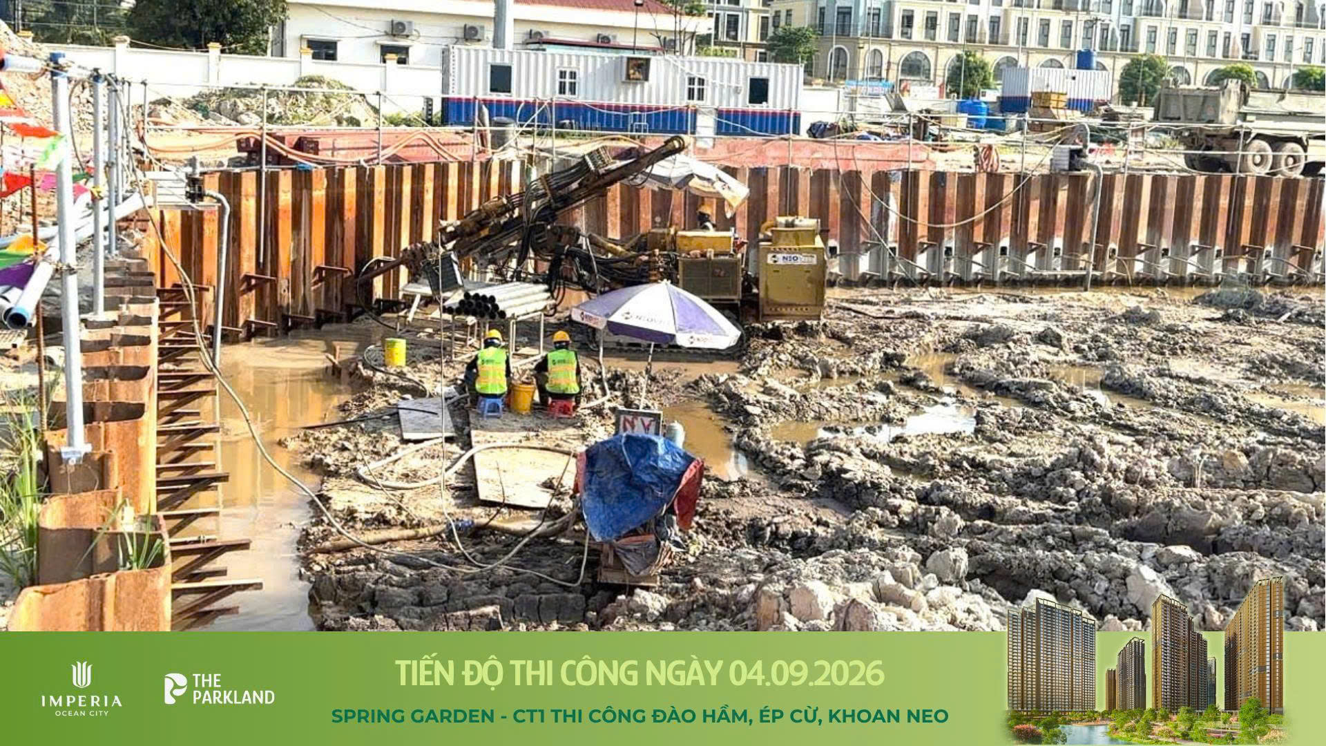 Công trường The Parkland 04/09/2026