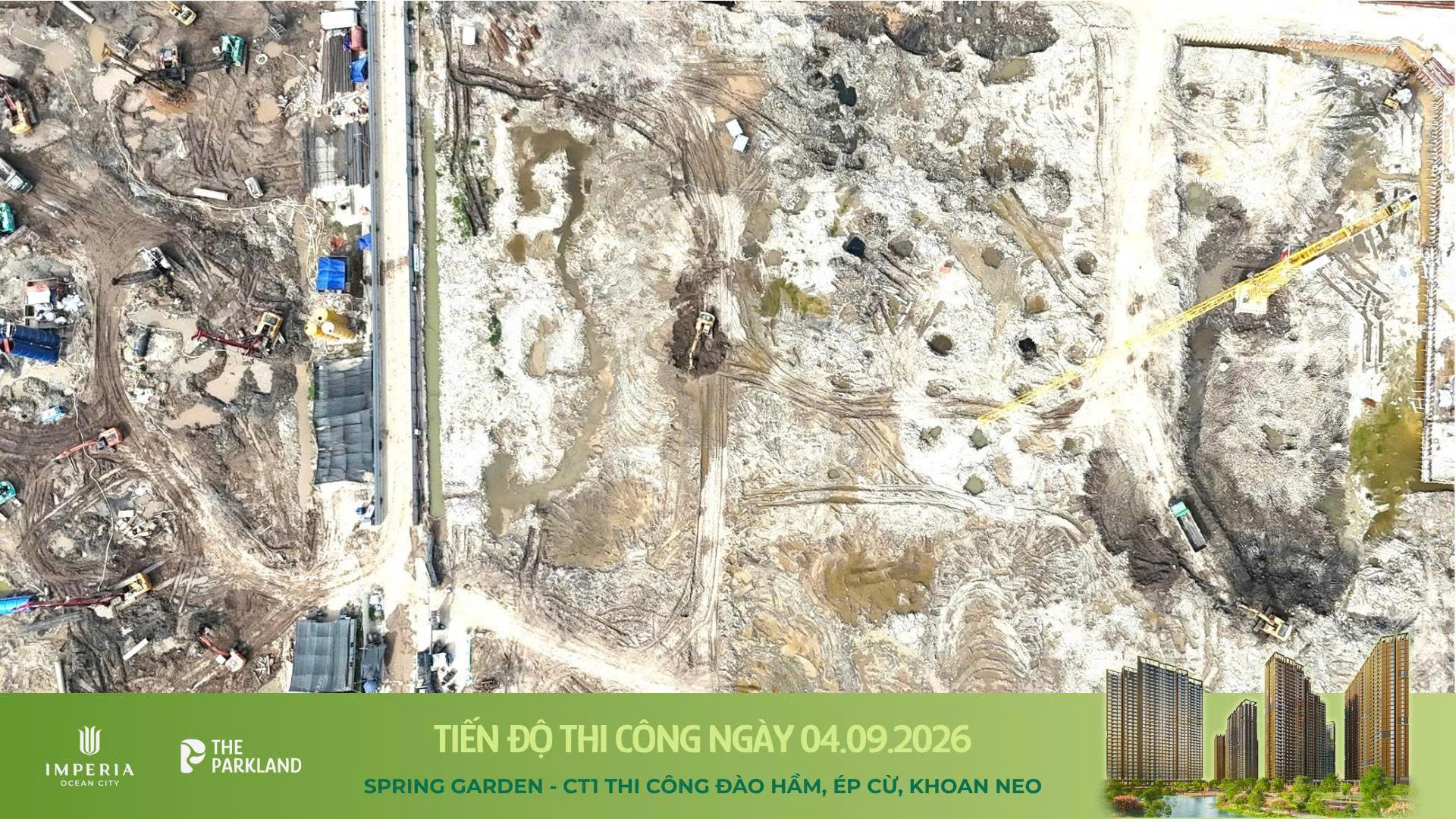 Công trường The Parkland 04/09/2026