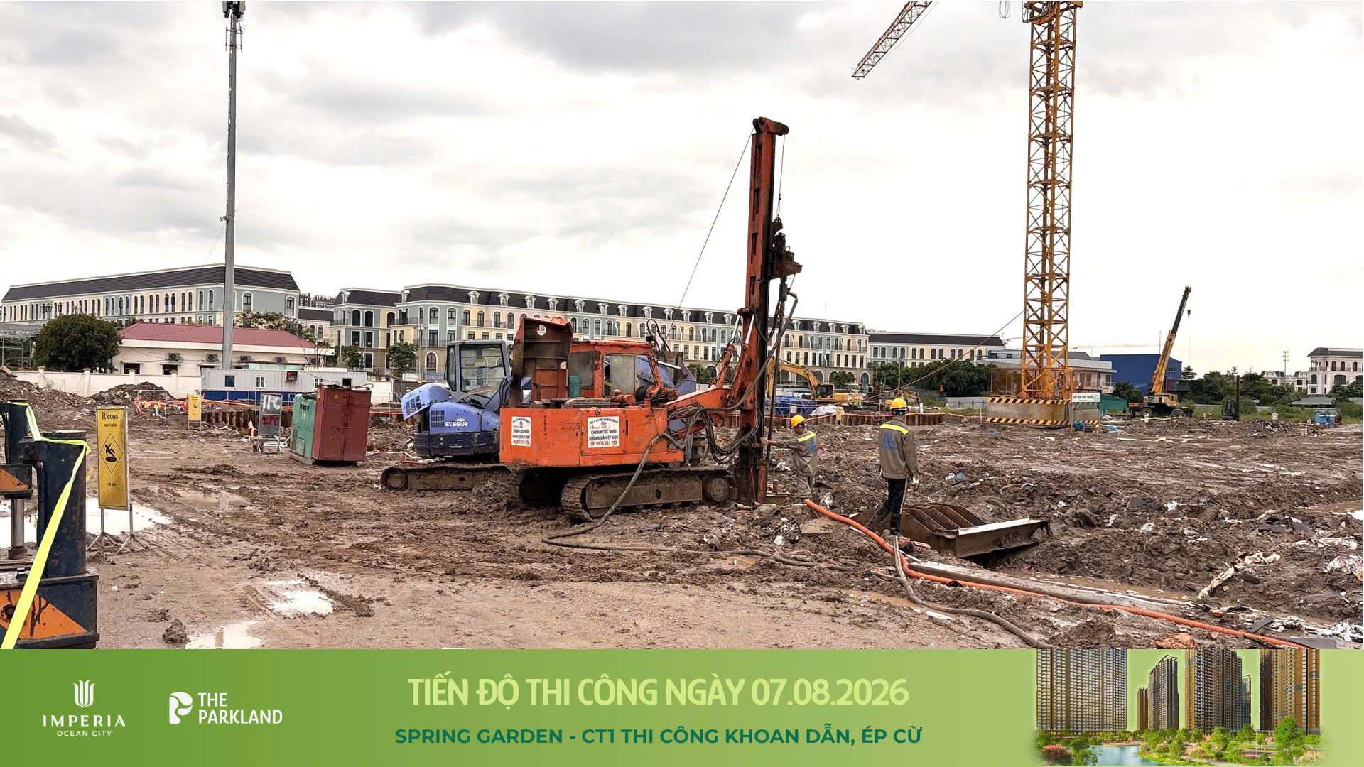 Công trường The Parkland 07/08/2026