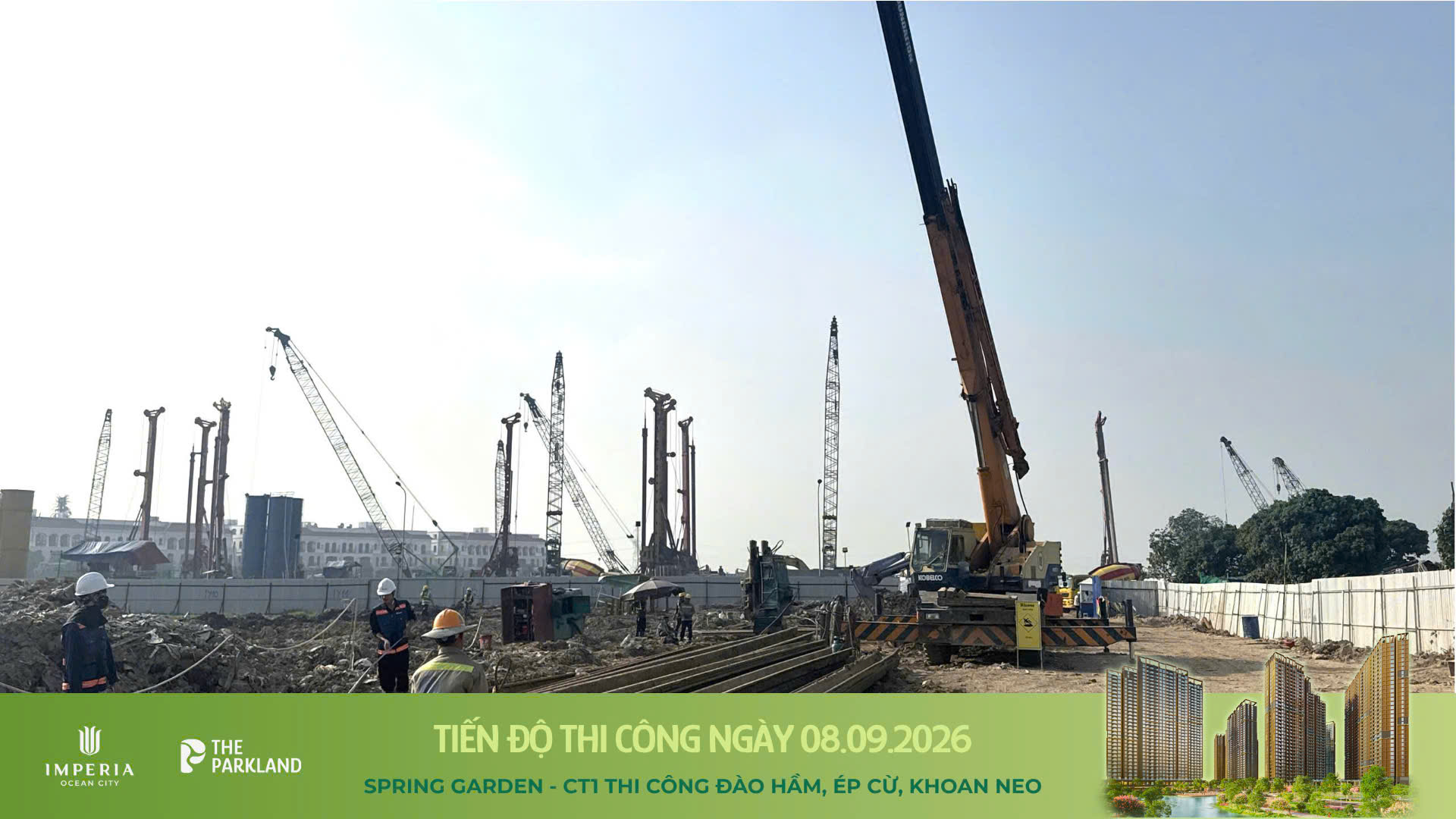 Công trường The Parkland 08/09/2026