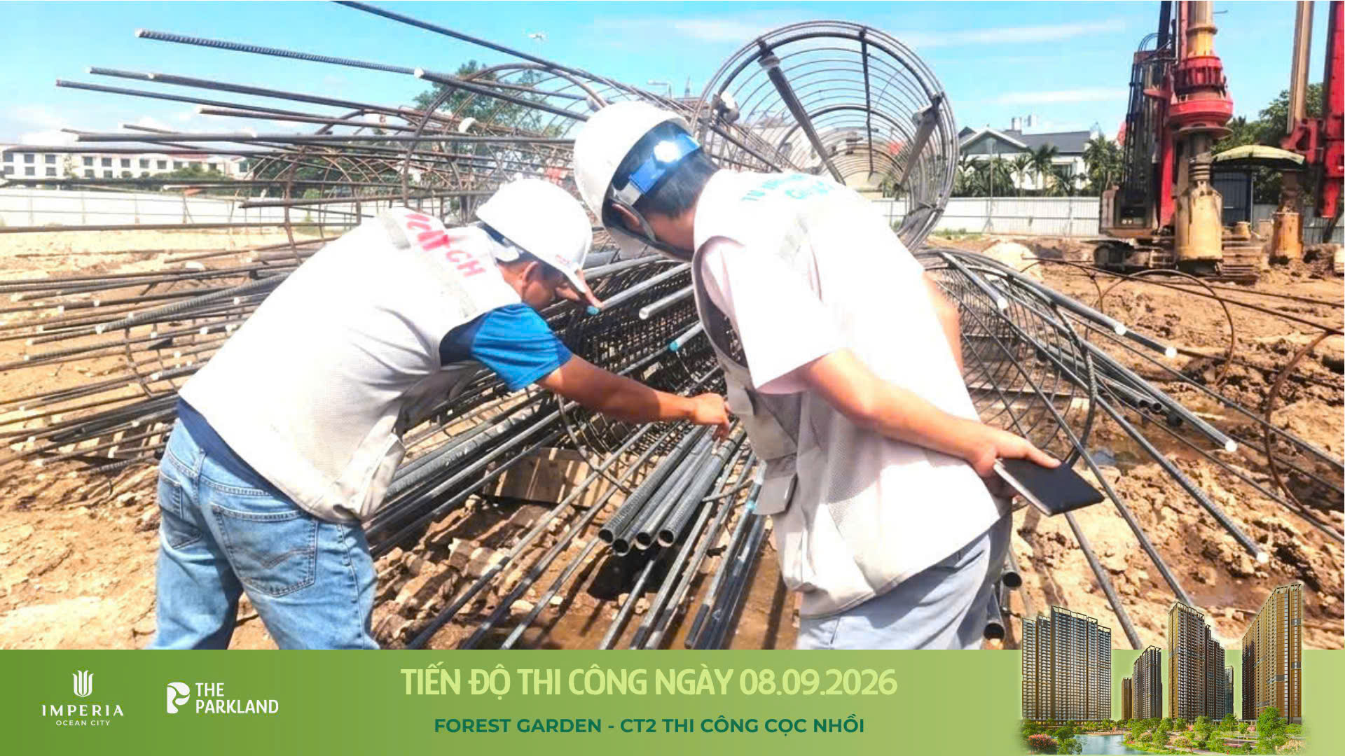 Công trường The Parkland 08/09/2026