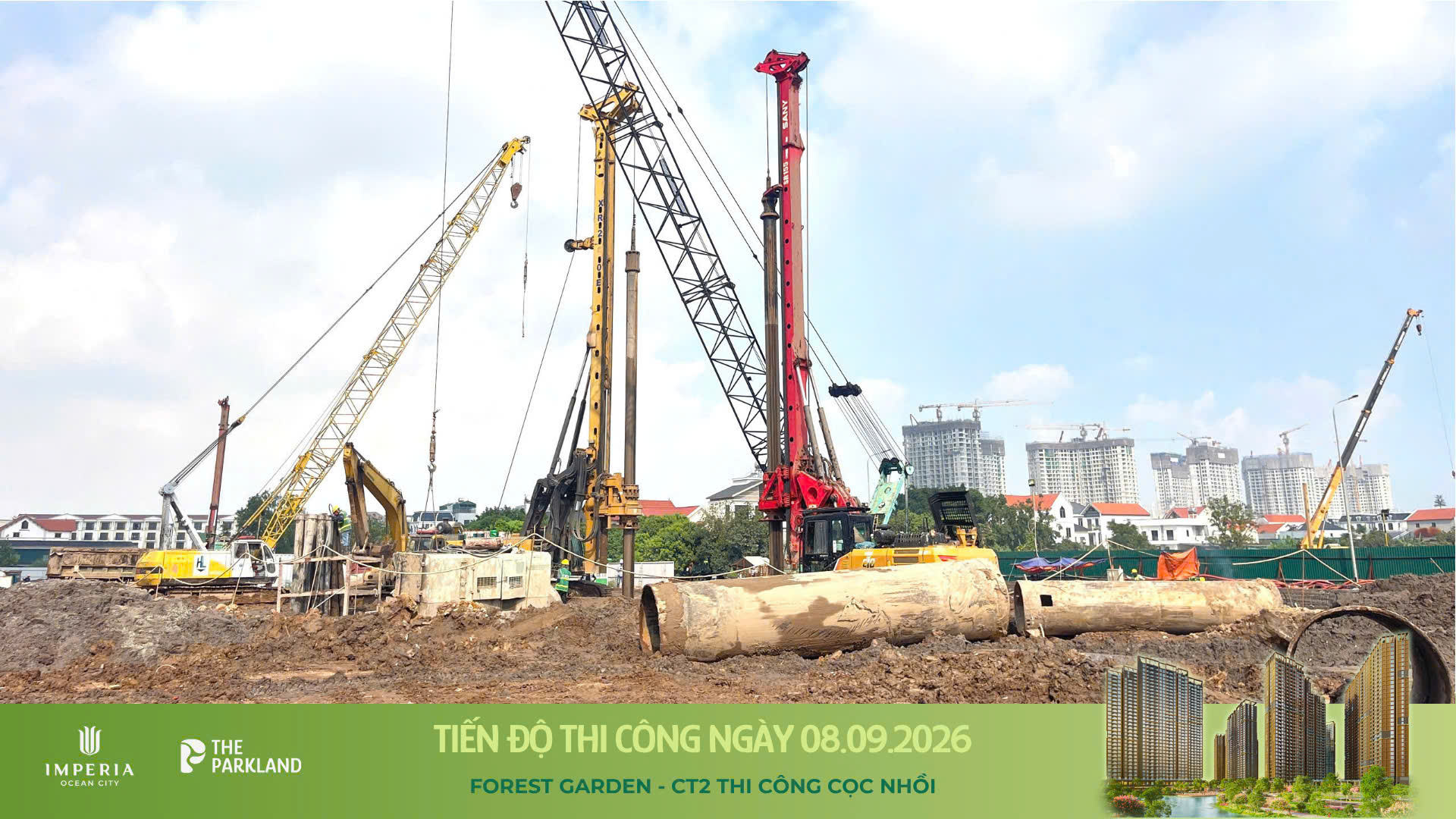 Công trường The Parkland 08/09/2026