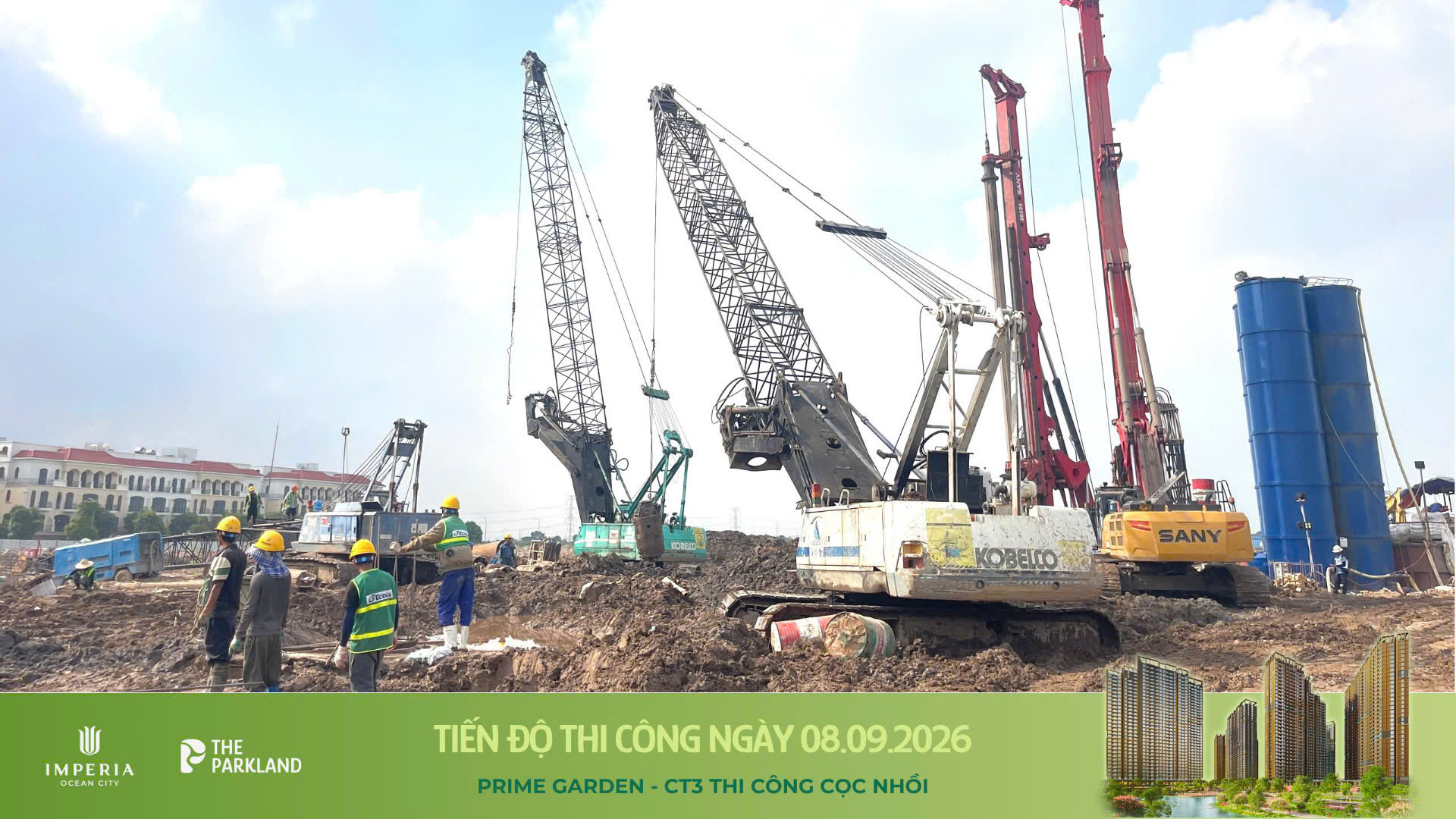 Công trường The Parkland 08/09/2026