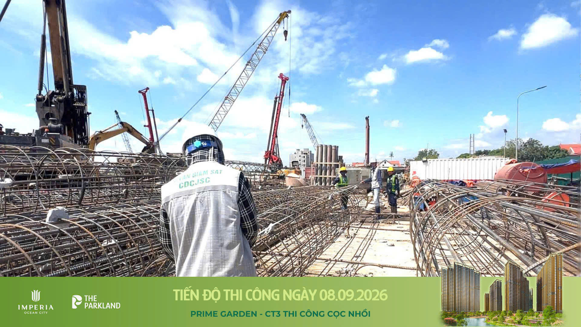 Công trường The Parkland 08/09/2026