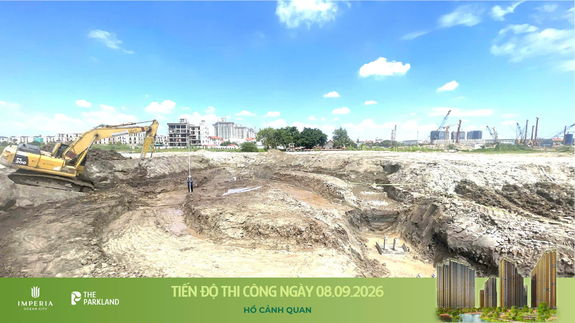 Công trường The Parkland 08/09/2026