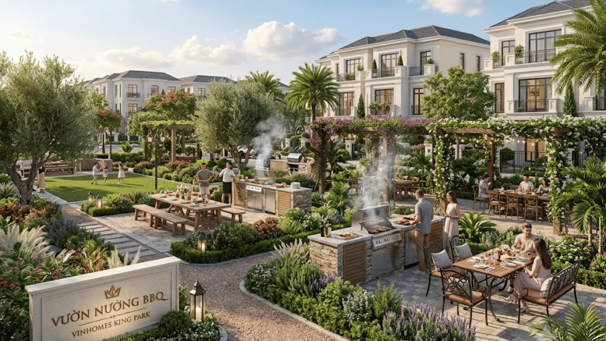 Vườn nướng BBQ ven hồ