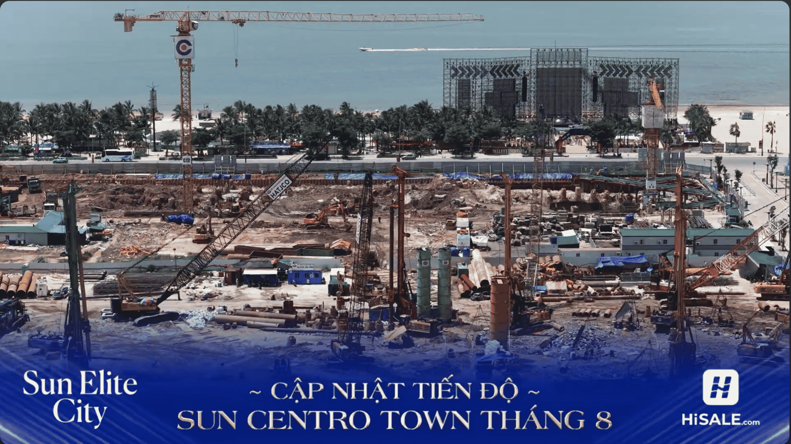 CẬP NHẬT TIẾN ĐỘ DỰ ÁN SUN CENTRO TOWN THÁNG 8