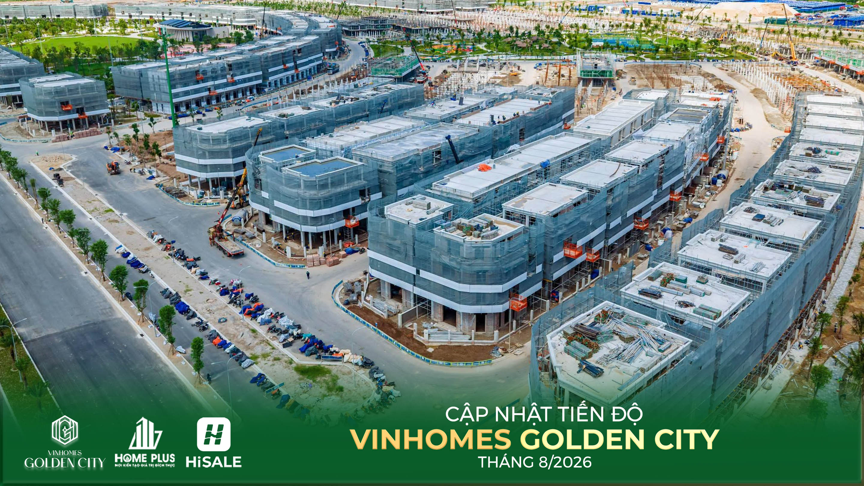 TIẾN ĐỘ DỰ ÁN VINHOMES GOLDEN CITY T8.2026