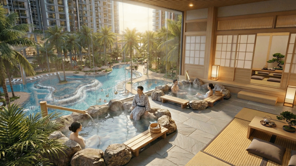Bể tắm khoáng Onsen & Jacuzzi